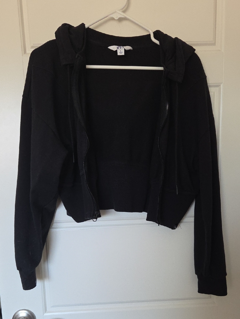 JoyLab Black Crop Zip Up Sweatshirt